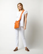 Load image into Gallery viewer, Crossbody Pouch in Orange Leather
