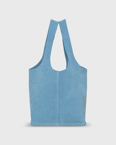 Paola Bucket Bag in Dutch Blue Suede