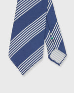 Load image into Gallery viewer, Silk Print Tie in Blue/White Stripe
