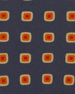 Load image into Gallery viewer, Silk Print Tie in Navy/Gold Diamond
