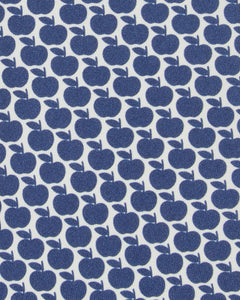 Silk Print Tie in Chalk/Blue Apple