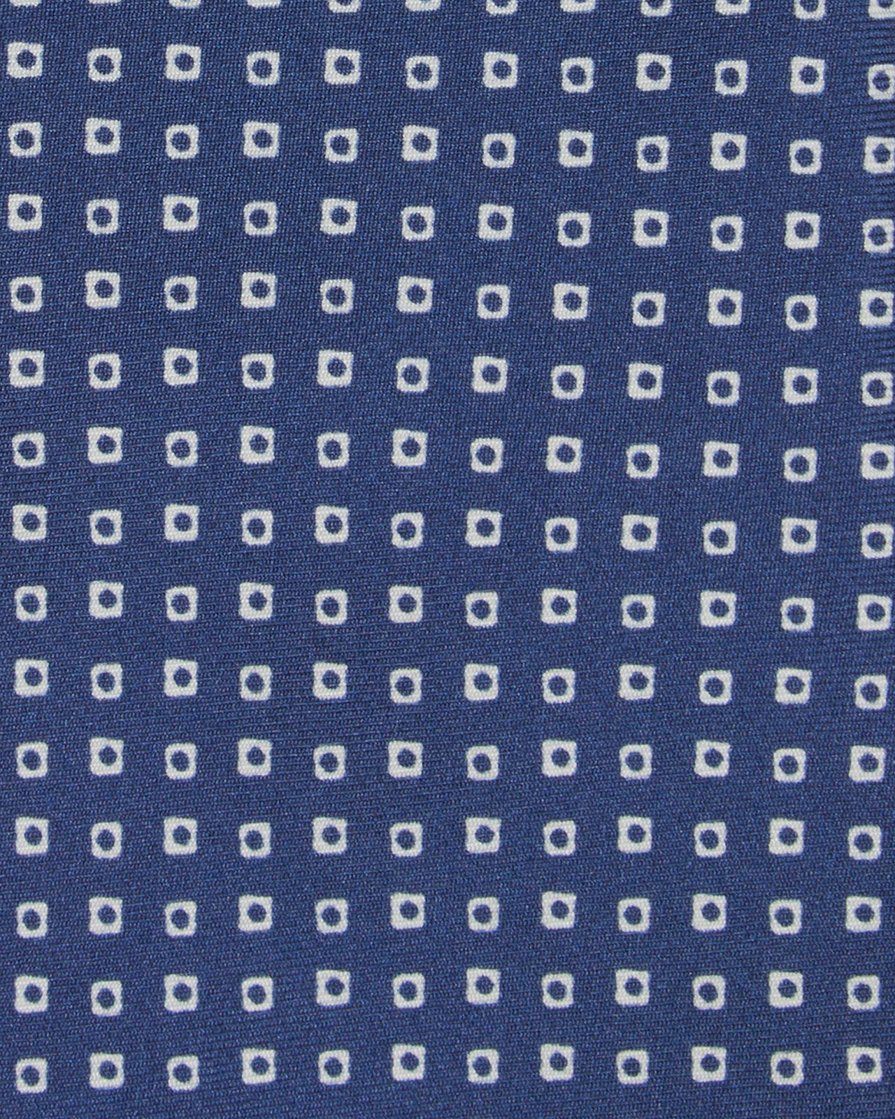 Silk Print Tie in Blue/Chalk Diamond Dot