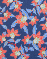 Load image into Gallery viewer, Silk Print Tie in Mid Blue/Coral Floral
