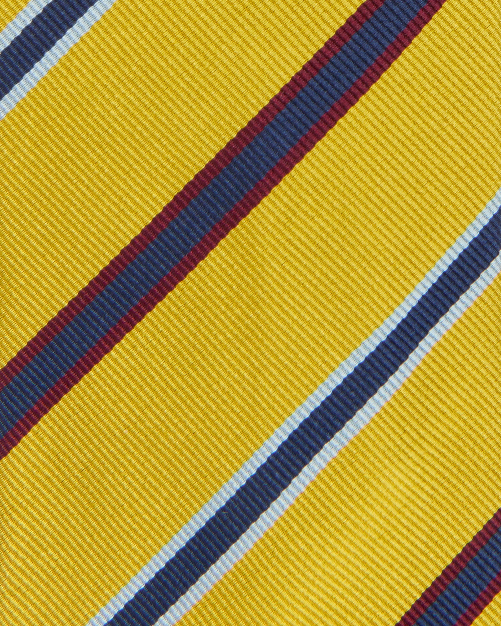 Silk Woven Tie in Yellow/Aqua/Brick Stripe