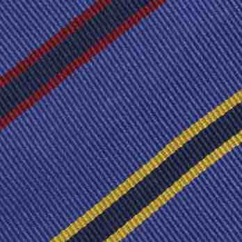 Silk Woven Tie in Blue/Red/Yellow Stripe