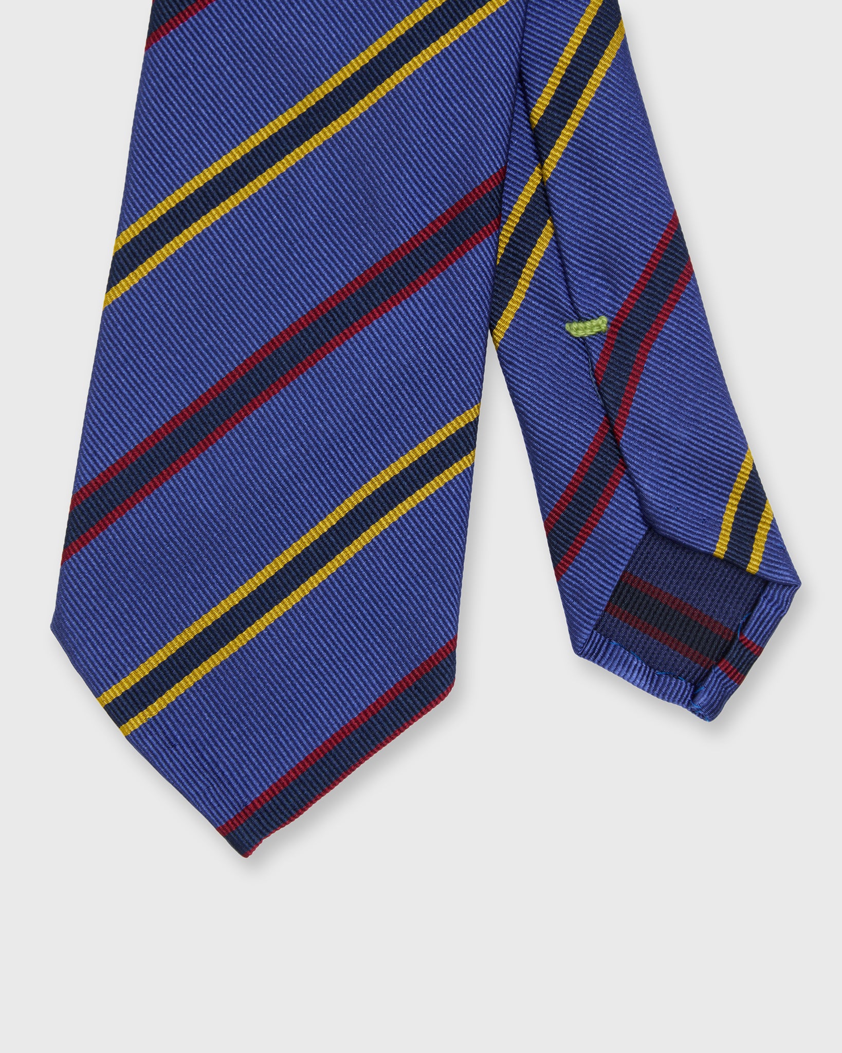 Silk Woven Tie in Blue/Red/Yellow Stripe