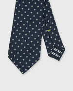 Load image into Gallery viewer, Silk Woven Tie in Navy/White Flower
