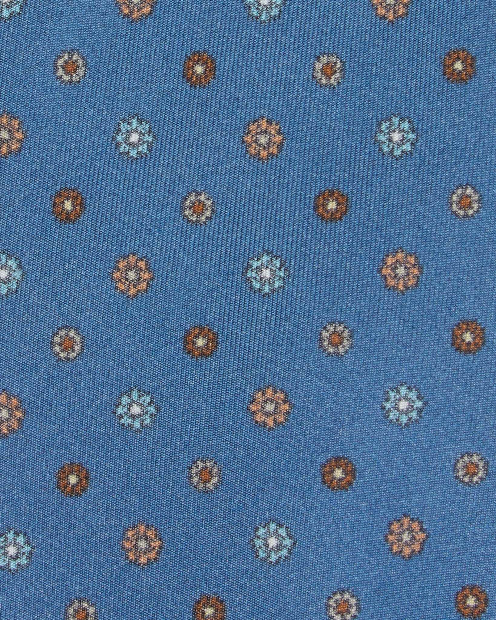 Silk Print Tie in Reversed Navy Multi Flower