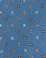 Load image into Gallery viewer, Silk Print Tie in Reversed Navy Multi Flower
