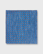 Load image into Gallery viewer, Linen/Cotton Print Pocket Square in Dusty Blue/Apricot/Bone Flower
