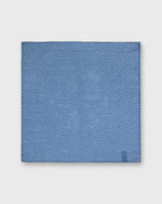 Load image into Gallery viewer, Linen/Cotton Print Pocket Square in Denim/White Dots
