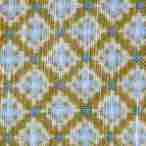 Linen/Cotton Print Pocket Square in Clover/Bone/Blue Mosaic