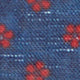 Linen/Cotton Print Pocket Square in Navy/Red Paisley