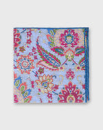 Load image into Gallery viewer, Linen/Cotton Print Pocket Square in Lilac/Multi Floral
