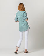 Load image into Gallery viewer, Boyfriend Shirt in Green Awning Stripe Poplin
