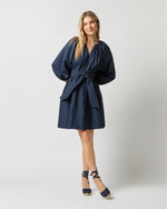 Load image into Gallery viewer, Genevieve Dress in Navy Poplin
