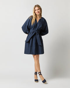 Genevieve Dress in Navy Poplin