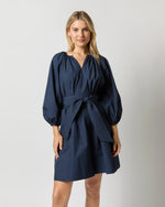 Load image into Gallery viewer, Genevieve Dress in Navy Poplin
