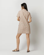 Load image into Gallery viewer, Short-Sleeved Popover Dress in Pink/Green Astrid Niva Liberty Fabric
