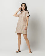 Load image into Gallery viewer, Short-Sleeved Popover Dress in Pink/Green Astrid Niva Liberty Fabric
