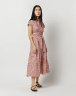 Load image into Gallery viewer, Sophia Dress in Pink/Olive Charmian Liberty Fabric
