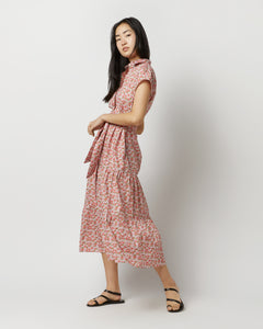 Sophia Dress in Pink/Olive Charmian Liberty Fabric