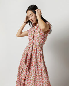 Sophia Dress in Pink/Olive Charmian Liberty Fabric