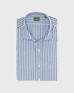 Load image into Gallery viewer, Spread Collar Sport Shirt in Ink Stripe Chambray
