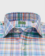 Load image into Gallery viewer, Spread Collar Sport Shirt in Green/Blue/Pink Multi Plaid Poplin
