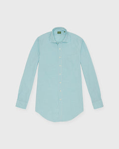 Otto Handmade Sport Shirt in Surf/Bone Gingham Chambray