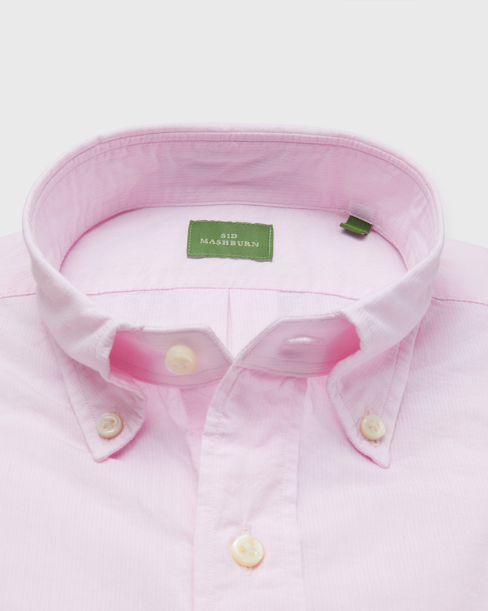 Button-Down Sport Shirt in Pink Shadow Stripe Poplin