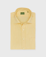 Load image into Gallery viewer, Spread Collar Sport Shirt in Yellow Micro Gingham Poplin
