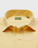 Load image into Gallery viewer, Spread Collar Sport Shirt in Yellow Micro Gingham Poplin
