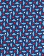 Load image into Gallery viewer, Silk Print Tie in Navy/Blue Diamonds
