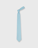Load image into Gallery viewer, Silk Print Tie in Aqua/Blue Square Foulard
