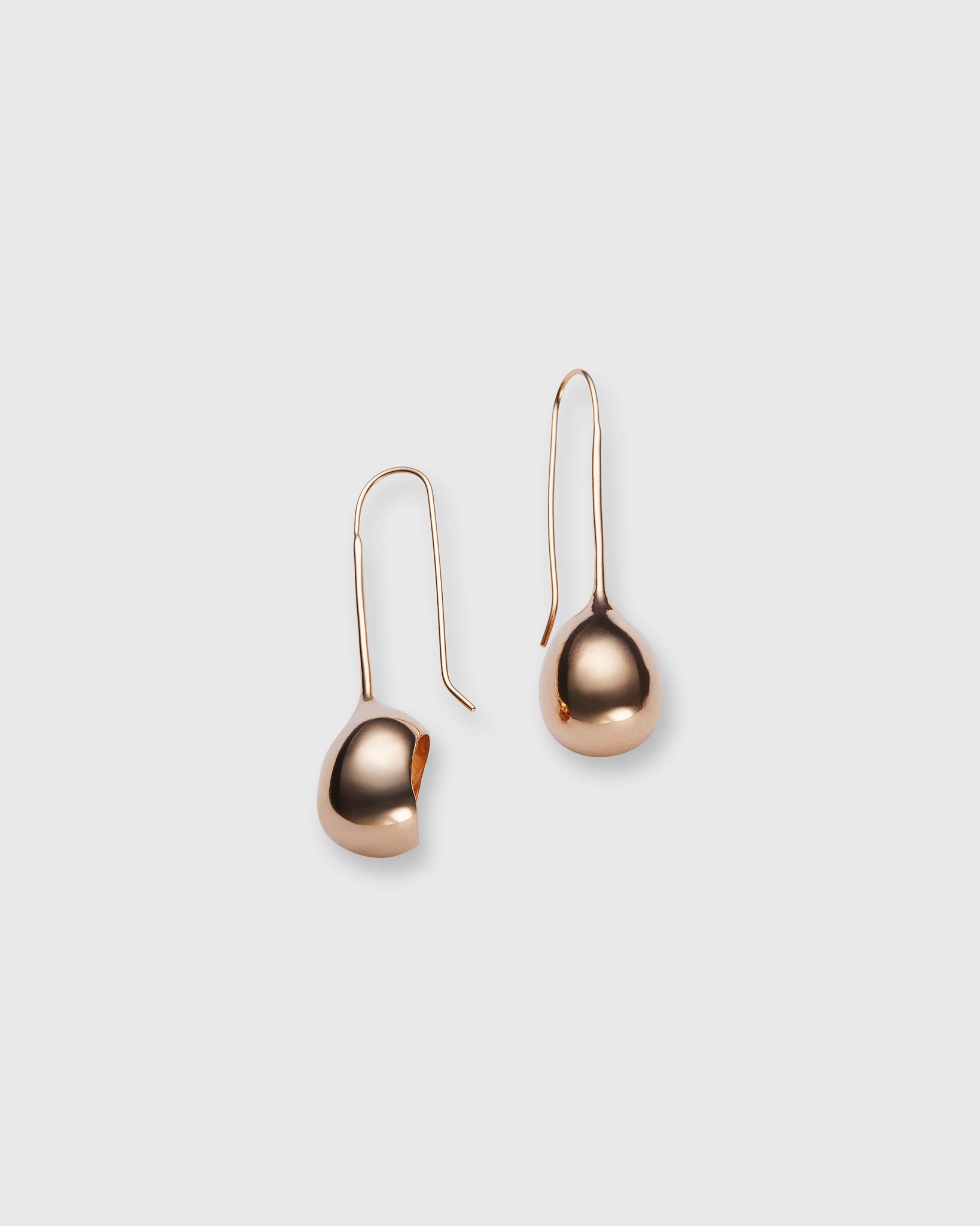 Long Egg Earrings in Gold