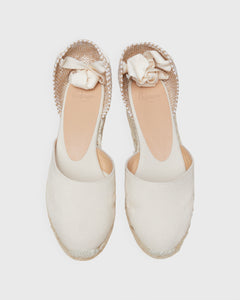 Extra Low Carina Espadrille in Ivory Canvas