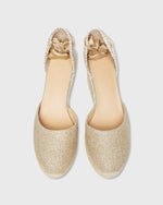 Load image into Gallery viewer, Low Carina Espadrille in Metallic Gold Canvas
