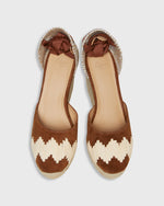 Load image into Gallery viewer, High Cande Espadrille in Brown Suede/Raffia
