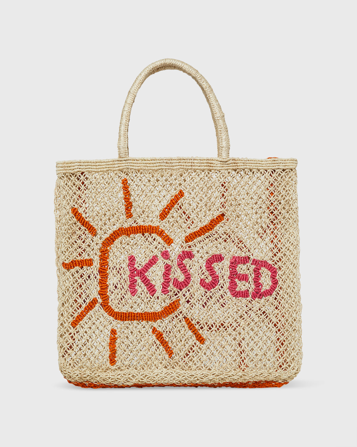 Large Sun Kissed Tote in Natural/Pink