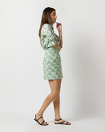 Load image into Gallery viewer, Baia Mini Skirt in Mint Fans Shot Cotton
