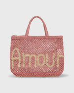 Load image into Gallery viewer, Small Amour Tote in Berry/Natural
