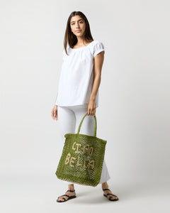 Large Ciao Bella Tote in Fern/Natural