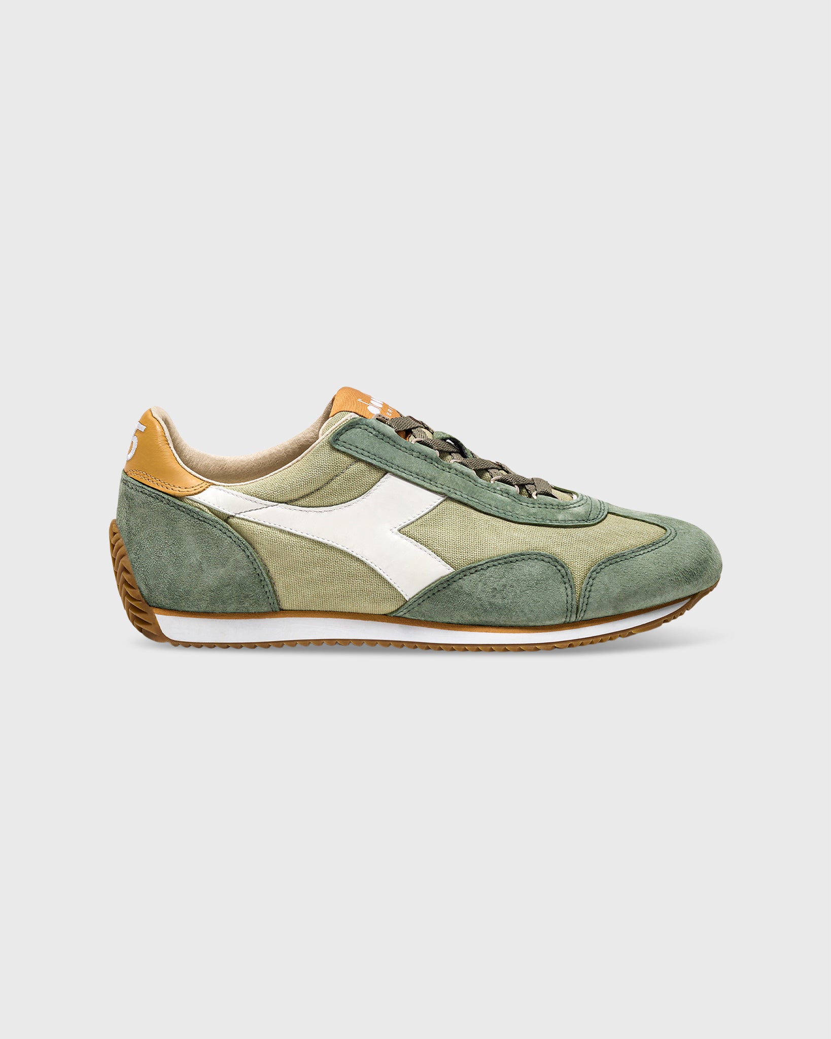 Equipe H Canvas Stone Wash Sneaker in Green Tea