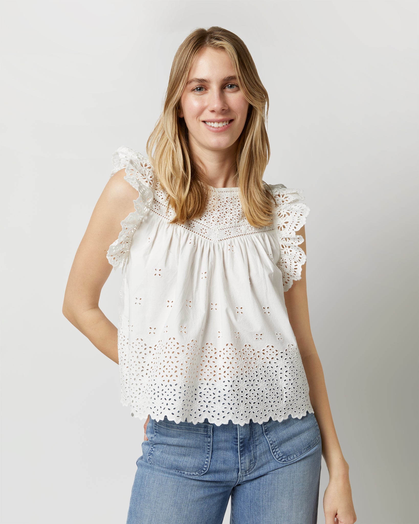 Leona Top in Cowrie