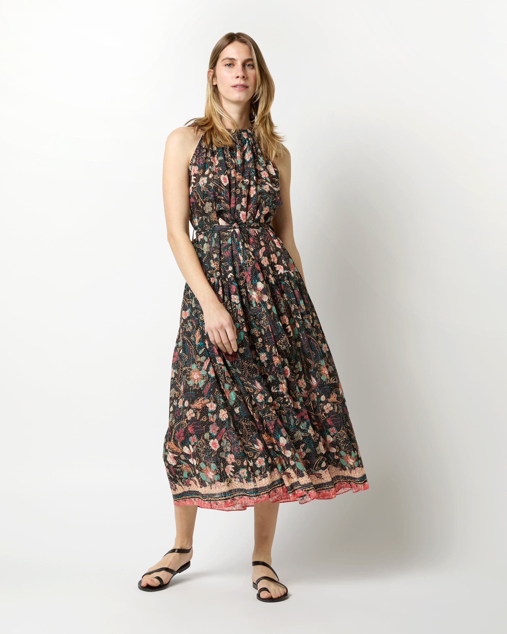 Samar Dress in Obsidian Botanica