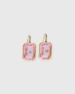 Tile Earrings in Pale Pink