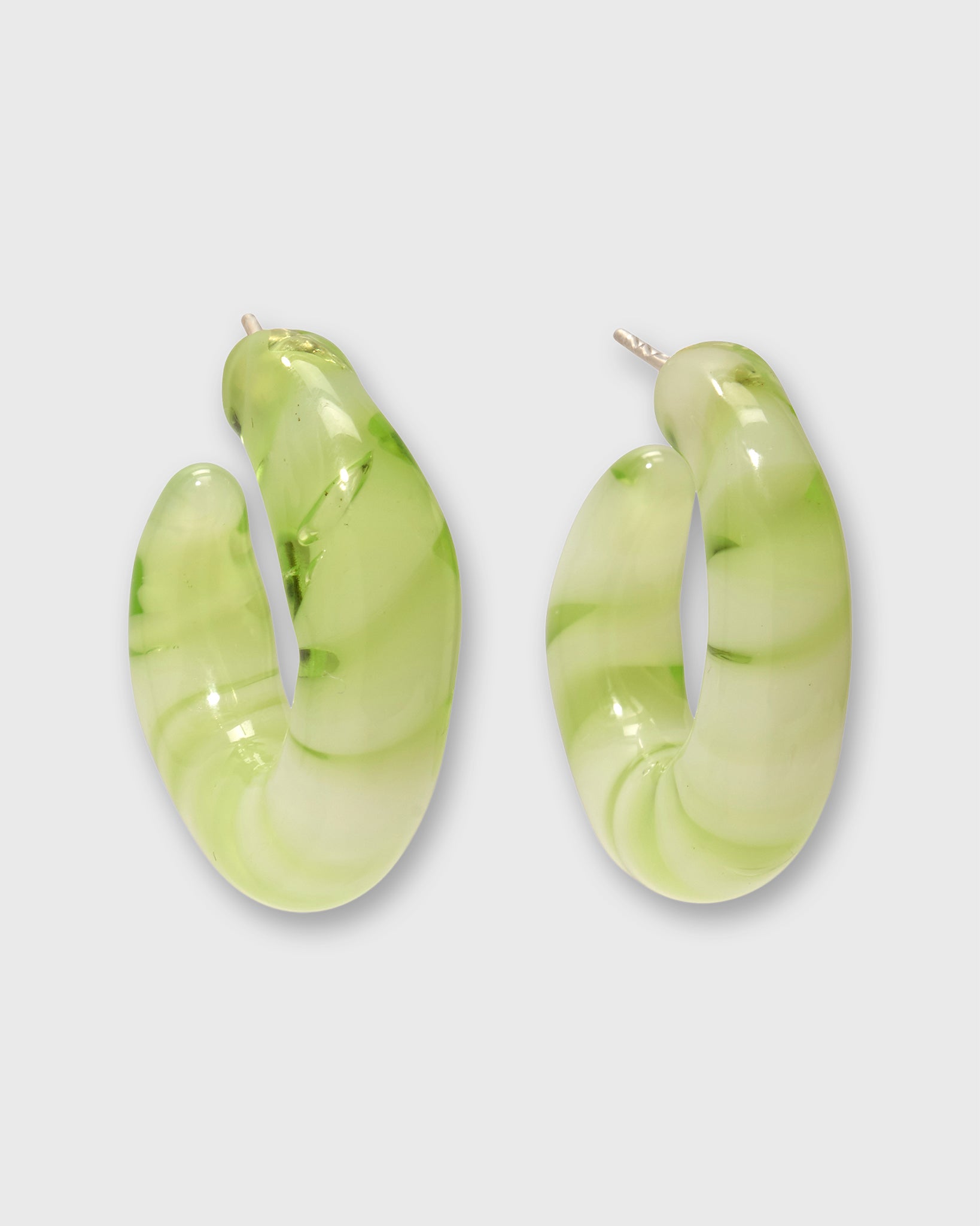 Cascais Hoop Earrings in Lime