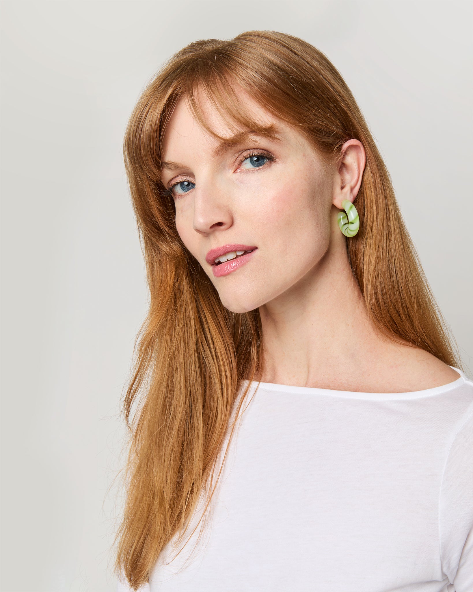 Cascais Hoop Earrings in Lime