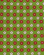 Load image into Gallery viewer, Silk Print Tie in Moss/Red/Bone Flower
